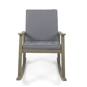 rocking chair with grey cushions