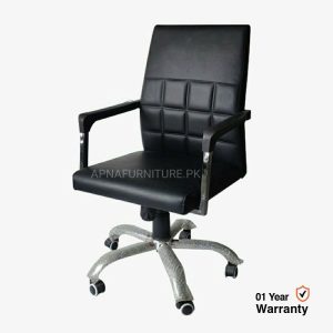 Revolving office chair in black color