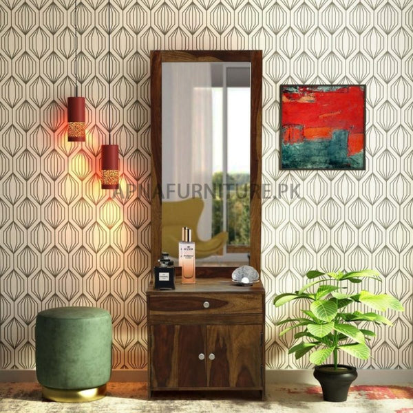 Buy Ontario Dressing Table (Sheesham Wood Veneer with Wood Polish) at Best Price Online in Pakistan on Apnafurniture.pk