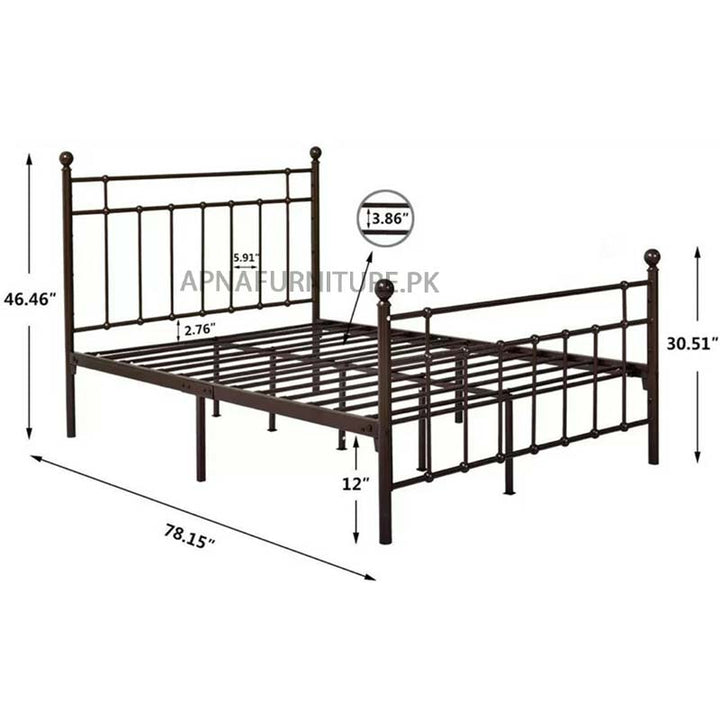 Buy Amari Iron Bed at Best Price Online in Pakistan on Apnafurniture.pk