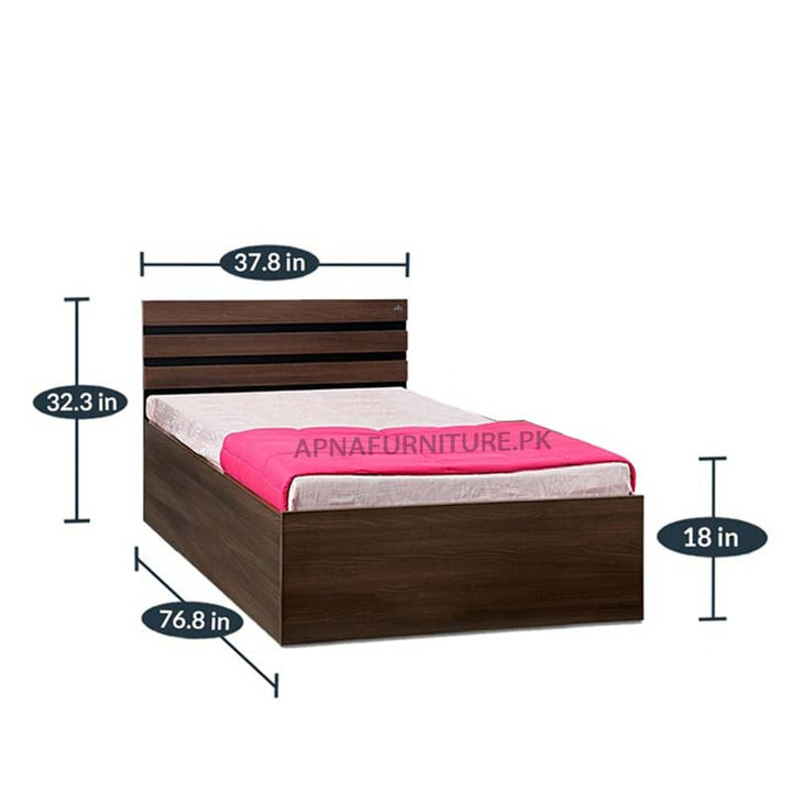 Buy Jessica Single Bed (with 3 Storage Boxes) at Best Price Online in Pakistan on Apnafurniture.pk