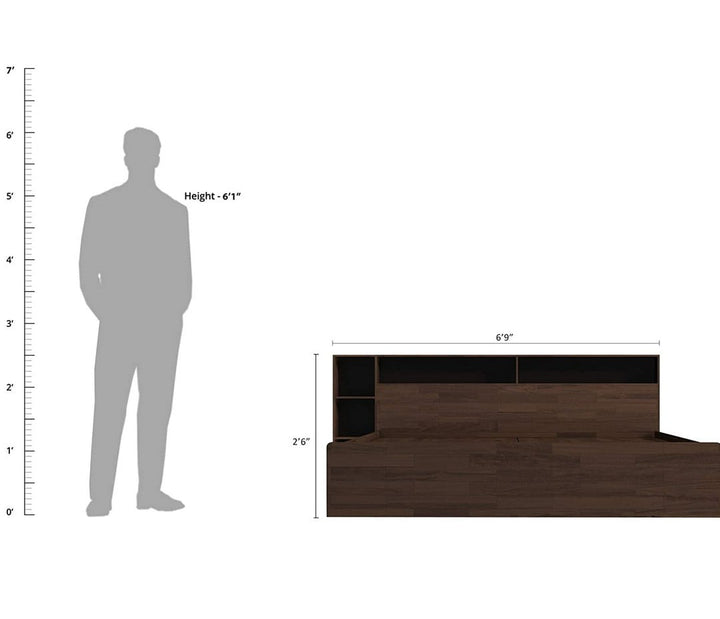 Buy Archer Double Bed with 6 storage boxes at Best Price Online in Pakistan on Apnafurniture.pk