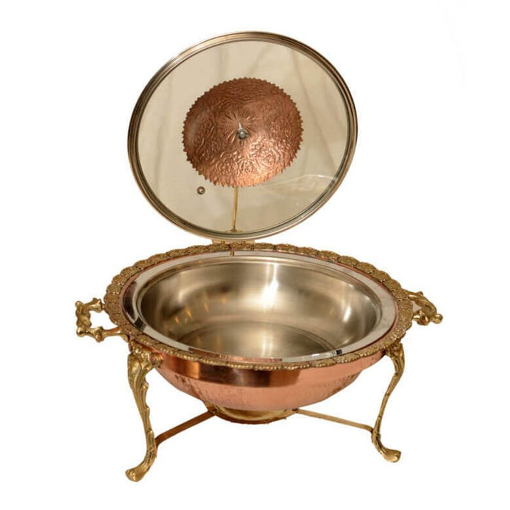 Buy Baraz Copper Glass Chafing Dish at Best Price Online in Pakistan on Apnafurniture.pk