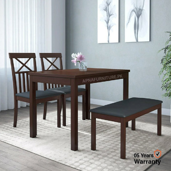 Benjamin Four seater Dining Table (2 Chairs with Bench) Apnafurniture.pk Dining Tables