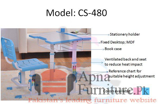 Buy Adjustable Study Desk Chair Set at Best Price Online in Pakistan on Apnafurniture.pk