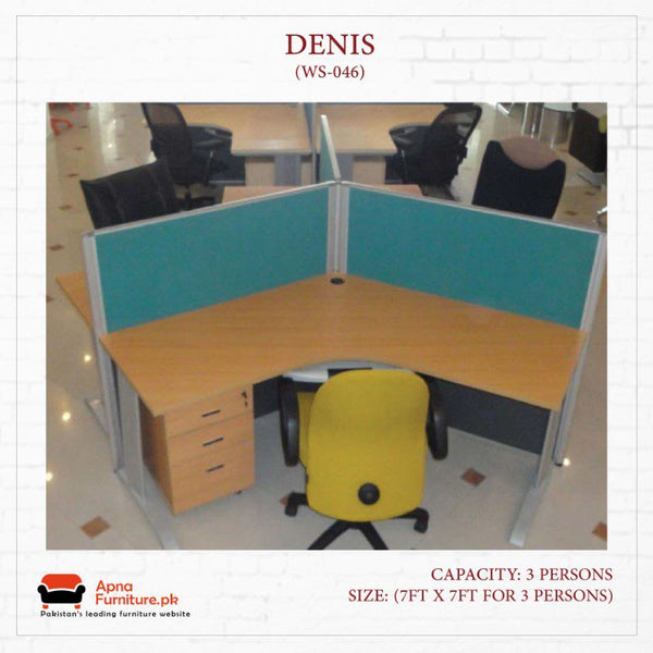 Buy Denis Office Table or Workstation at Best Price Online in Pakistan on Apnafurniture.pk
