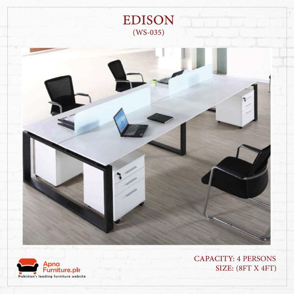 Buy Edison Meeting Table or Workstation at Best Price Online in Pakistan on Apnafurniture.pk