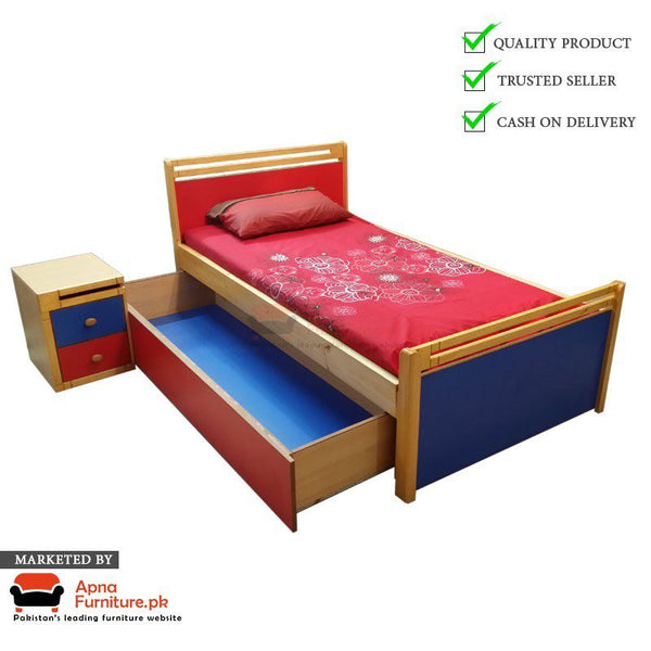 Buy Elegant Single Bed with storage and side drawer at Best Price Online in Pakistan on Apnafurniture.pk