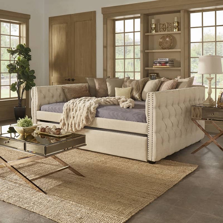 Buy Queen Size Chesterfield Daybed and Trundle at Best Price Online in Pakistan on Apnafurniture.pk