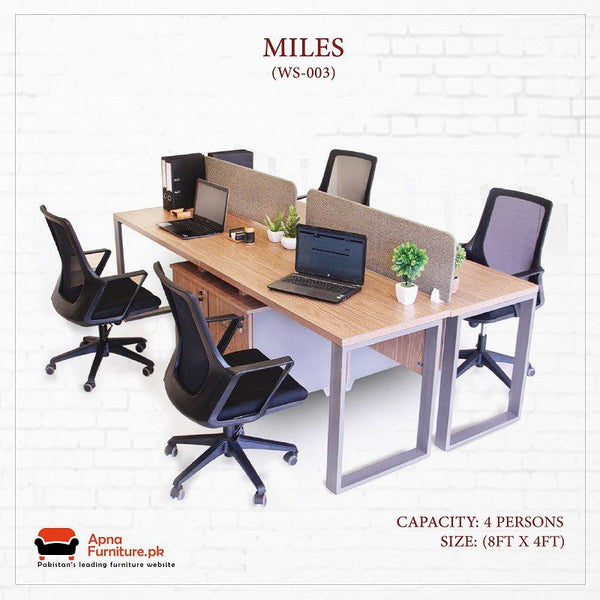Buy Miles Office Table or Workstation at Best Price Online in Pakistan on Apnafurniture.pk