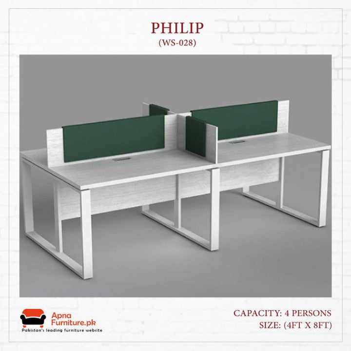 Buy Philip Office Table or Workstation at Best Price Online in Pakistan on Apnafurniture.pk