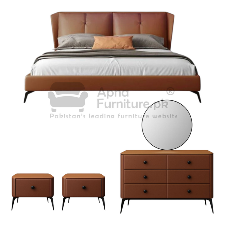 Buy Lexi 5 Piece Bed Set for Bedroom at Best Price Online in Pakistan on Apnafurniture.pk (Pakistan)