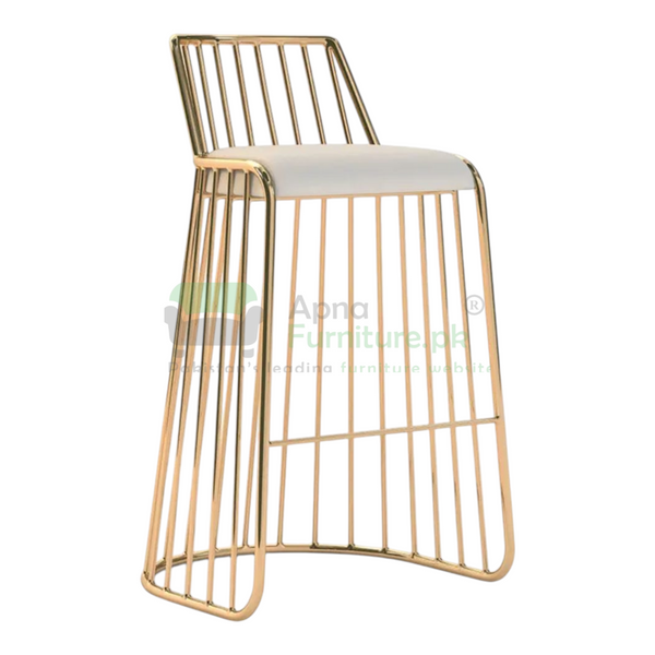 Buy Chloe Gold High Gloss Bar Stool at Best Price Online in Pakistan on Apnafurniture.pk (Pakistan)