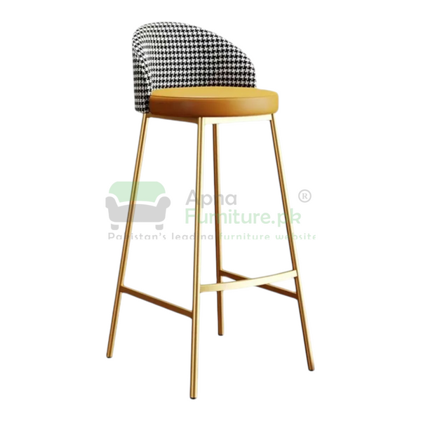 Buy Aster Gold High Gloss Bar Stool at Best Price Online in Pakistan on Apnafurniture.pk (Pakistan)