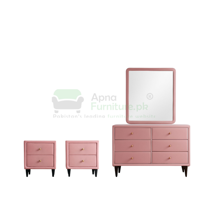 Buy Pinky Double Bed Set (Set of 5) at Best Price Online in Pakistan on Apnafurniture.pk (Pakistan)