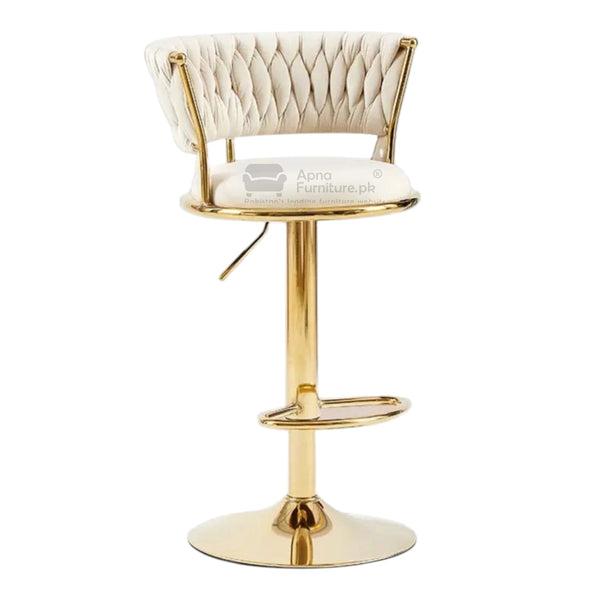 Shiny Gold High Gloss Bar Chair