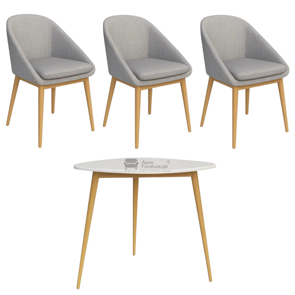 Trio Restaurant Furniture Set (One Table + 3 Chairs)