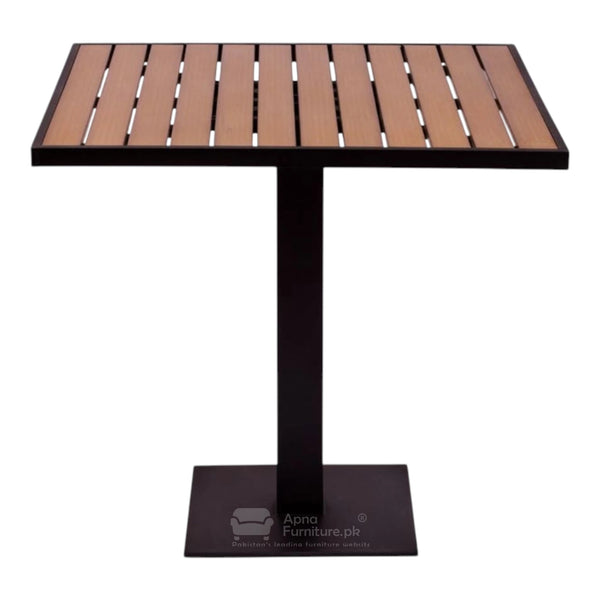 Meta Restaurant Table with solid wood top