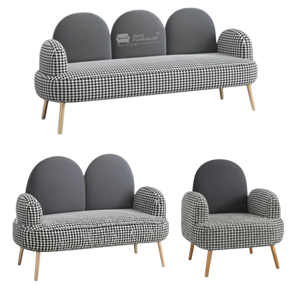 Yuno 6 seater sofa set in solid wood