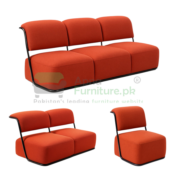 Zuno 6 Seater Sofa Set Wood and Iron