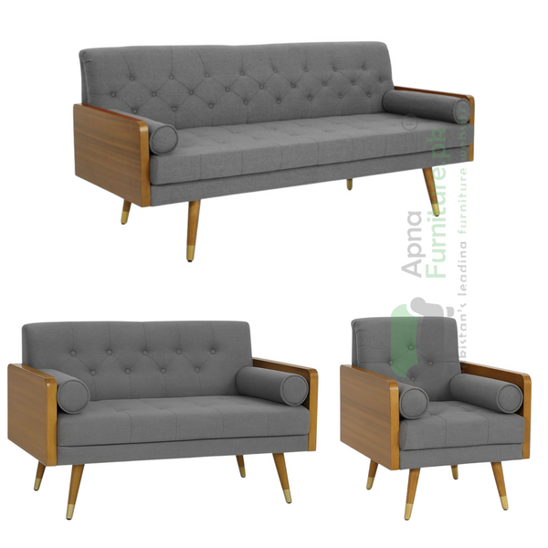 Nancy 6 Seater Sofa Set in Solid Wood