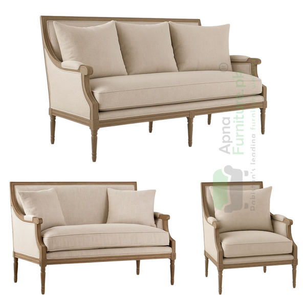 Lexus 6 Seater Sofa Set in Carved Solid Wood