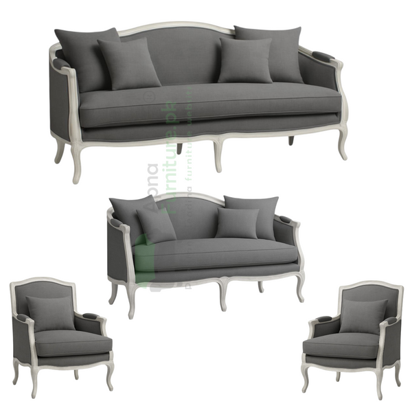 Mica 7 Seater Sofa Set in Solid Wood