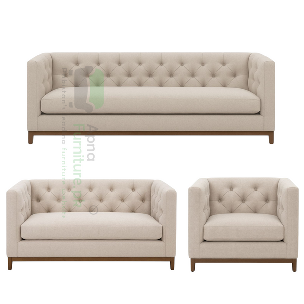 Samson 6 Seater Sofa Set in Solid Wood