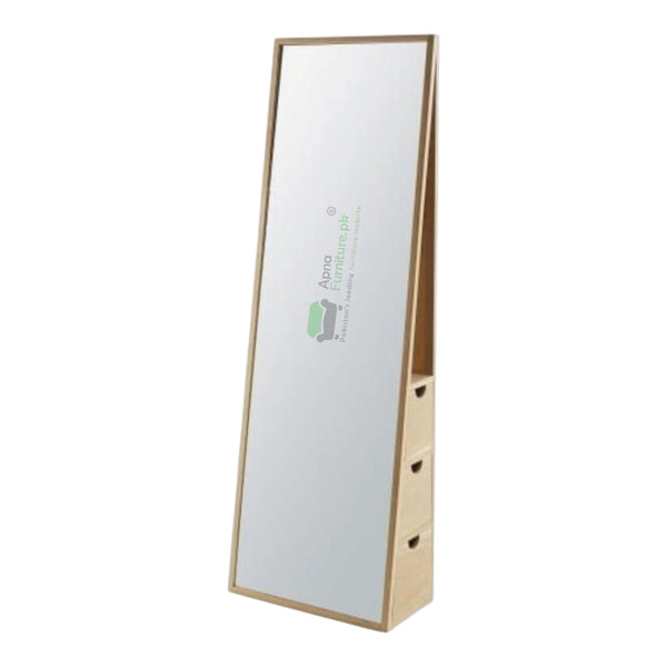 Texel Standing Mirror with Storage Drawers