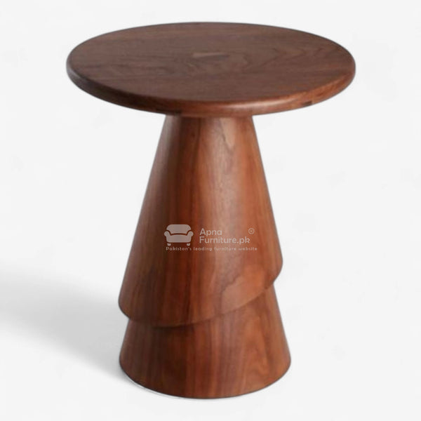Won Designer Center Table in Solid Wood (2 ft Diameter)