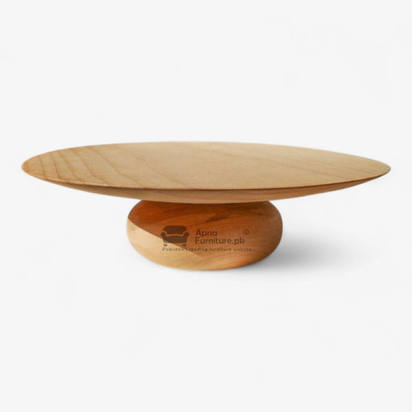 Rachel Solid Wood Base Center Table with Wood Veneer Top (32" Diameter)