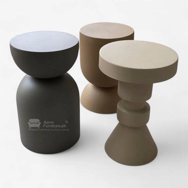 Ranger Solid Wood Center Table Set (14" Diameter of Each Table)