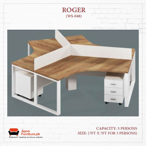 Buy Roger Office Table or Workstation at Best Price Online in Pakistan on Apnafurniture.pk