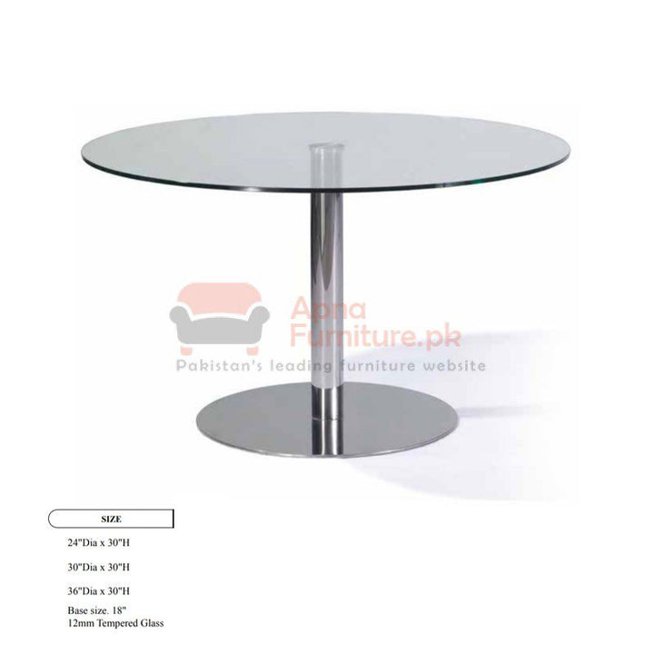 Buy Saffron Round Table (SS Base) at Best Price Online in Pakistan on Apnafurniture.pk