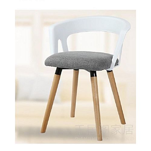 Smokey Visitor Chair - White and Grey Apnafurniture.pk WOODPECKER