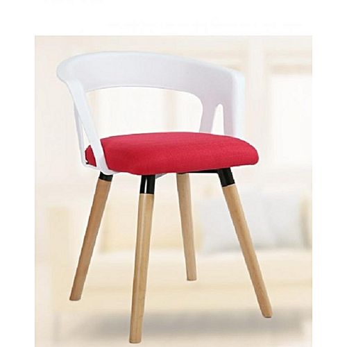 Smokey Visitor Chair - White and Red Apnafurniture.pk WOODPECKER