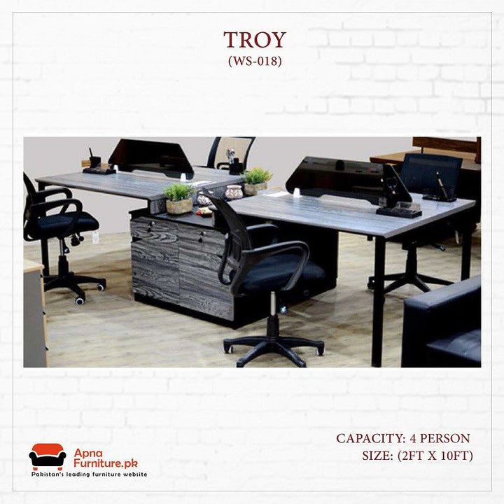 Buy Troy Office Table or Workstation at Best Price Online in Pakistan on Apnafurniture.pk