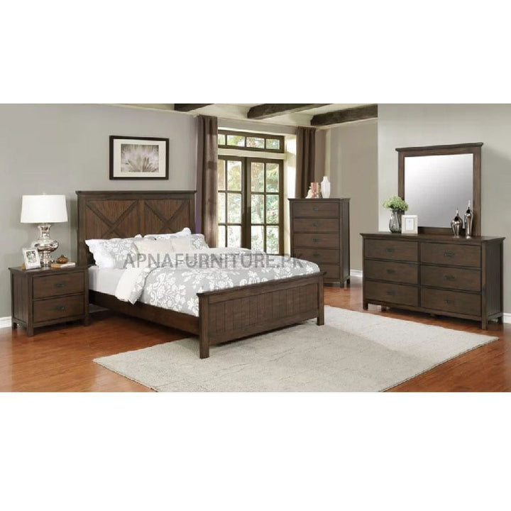 Buy Marin Double Bed set (including chest of drawers) at Best Price Online in Pakistan on Apnafurniture.pk