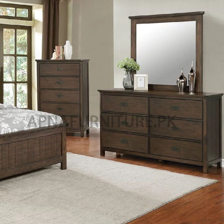Buy Marin Double Bed set (including chest of drawers) at Best Price Online in Pakistan on Apnafurniture.pk