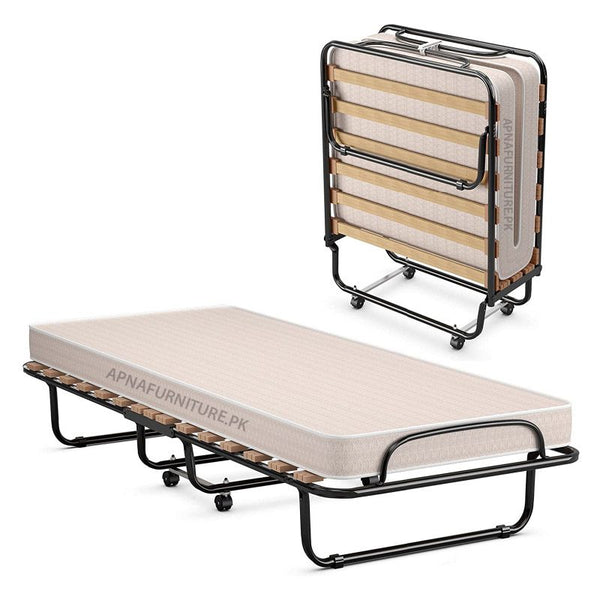 Everlasting Foldable Bed with Mattress Apnafurniture.pk Wrought Iron Beds