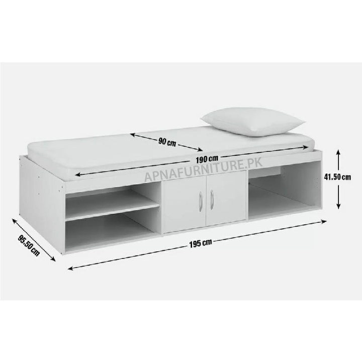 Buy Faye Single Bed with Storage Options at Best Price Online in Pakistan on Apnafurniture.pk