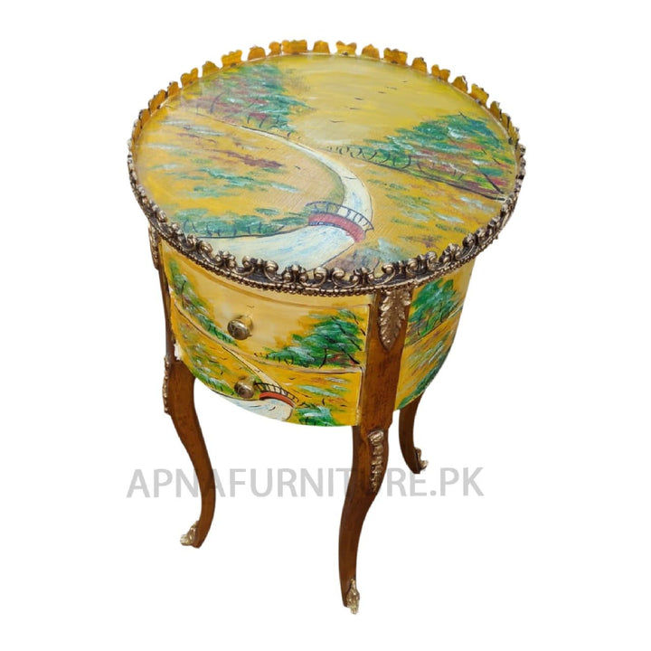 Buy Ivan BedSide Table (Hand Painted) at Best Price Online in Pakistan on Apnafurniture.pk