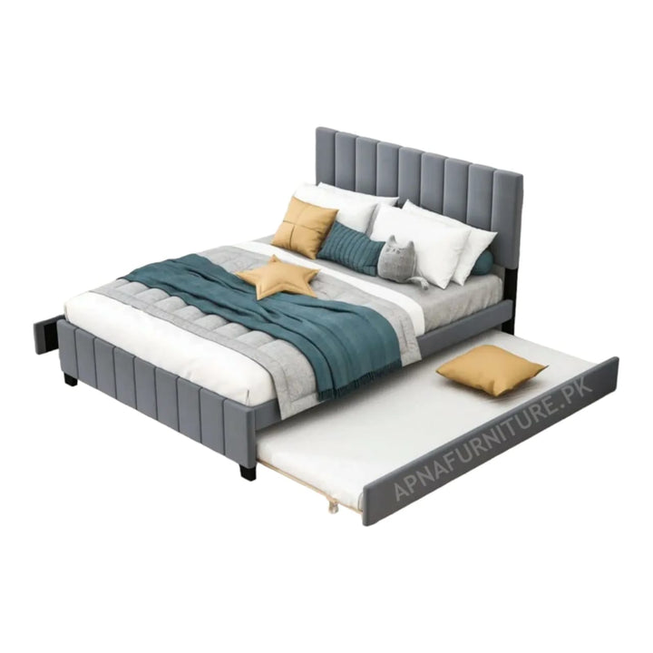 Buy Dream Trundle Storage Double Bed at Best Price Online in Pakistan on Apnafurniture.pk