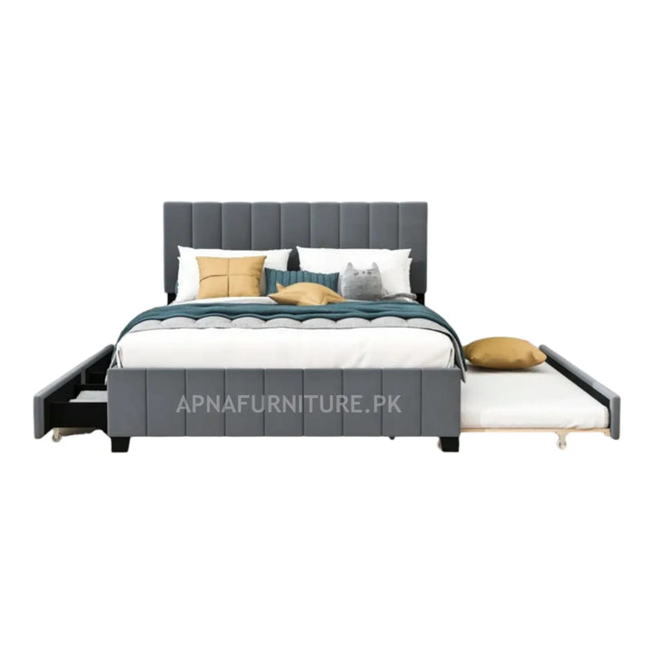 Buy Dream Trundle Storage Double Bed at Best Price Online in Pakistan on Apnafurniture.pk