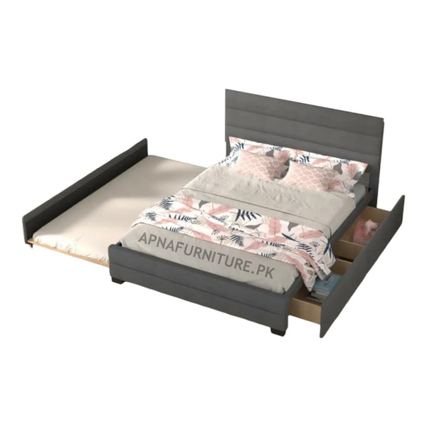 Buy Regal Trundle Double Storage Bed at Best Price Online in Pakistan on Apnafurniture.pk