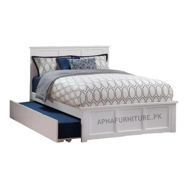 Buy Restful Trundle Storage Double Bed in Deco Paint at Best Price Online in Pakistan on Apnafurniture.pk