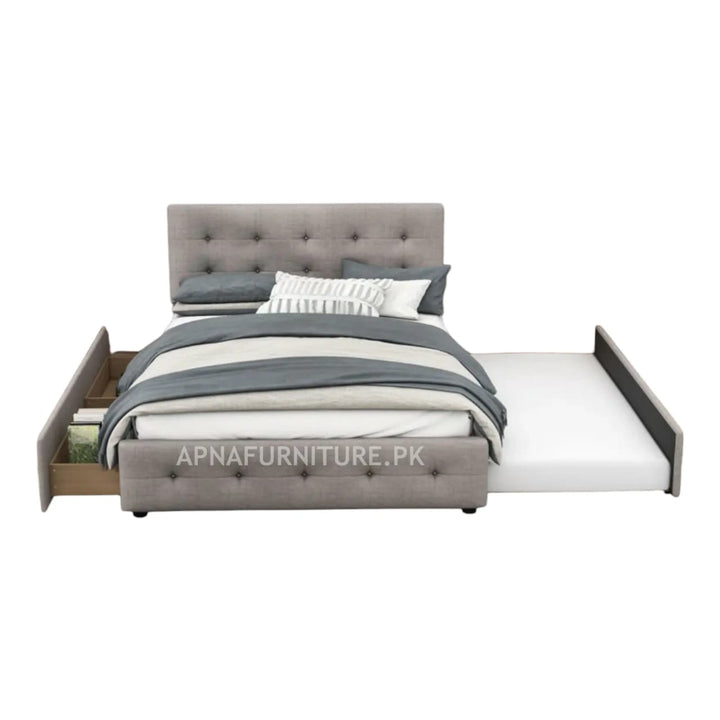 Midnight Trundle Storage Double Bed Apnafurniture.pk New Double Bed Prices in Lahore