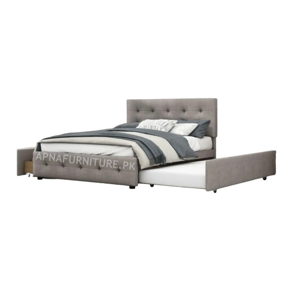 Midnight Trundle Storage Double Bed Apnafurniture.pk New Double Bed Prices in Lahore