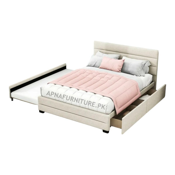Buy Marvel Trundle Storage Double Bed at Best Price Online in Pakistan on Apnafurniture.pk