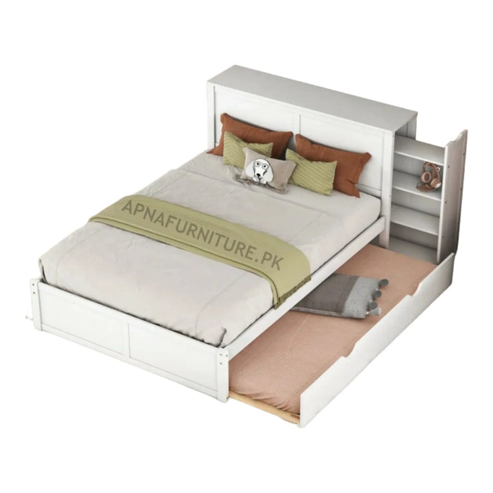 Buy Paradise Trundle Storage Double Bed at Best Price Online in Pakistan on Apnafurniture.pk